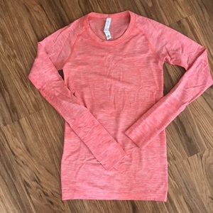 Lulu lemon workout top coral color